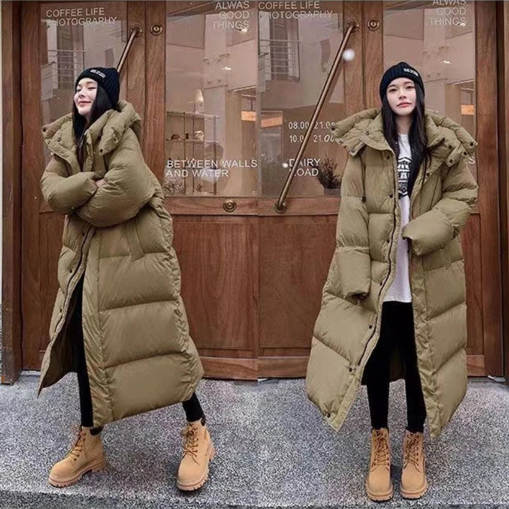 Drune | Gefütterte Lange Pufferjacke für Frauen