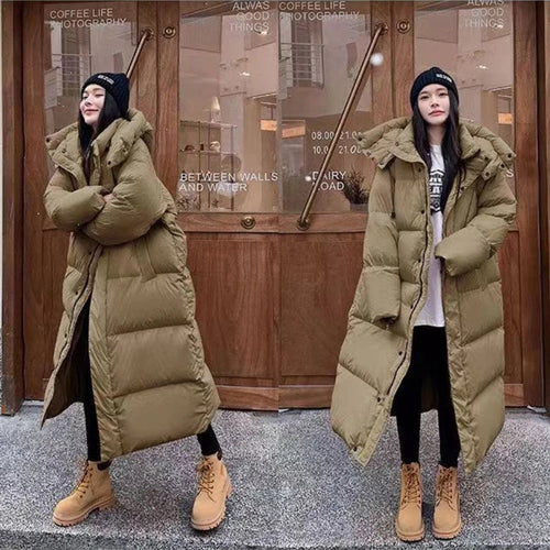 Drune | Gefütterte Lange Pufferjacke für Frauen