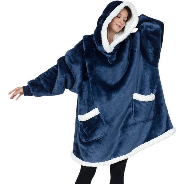 Flauschige Fleece-Decke mit Ärmeln