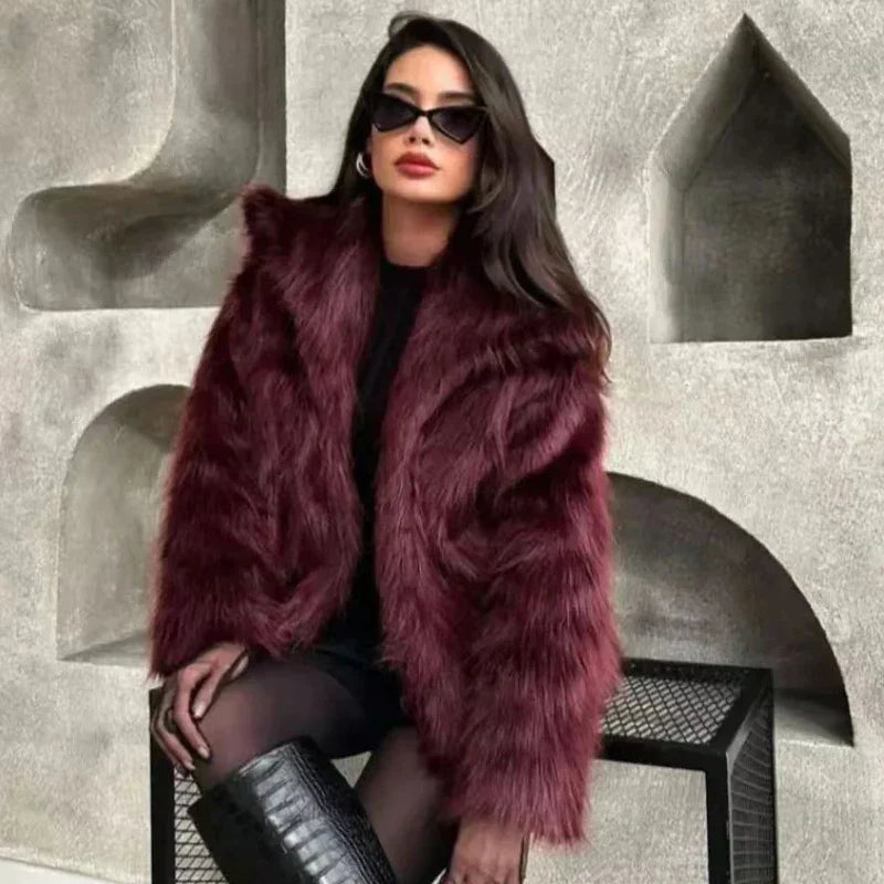 Drune | Elegante Kunstfell Winterjacke für Damen