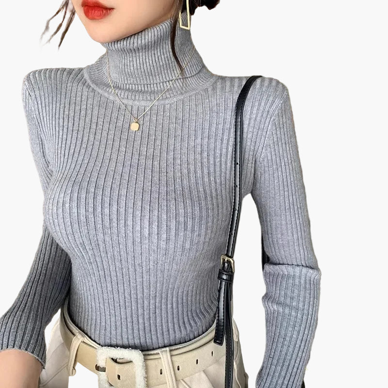 Drune | Rollkragenpullover Gerippt Basic Langarm - Vielseitiger Herbst & Winter Look