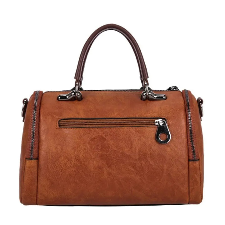 Drune | Geräumige Handtasche Aus Weichem mit Riemen und Reißverschluss