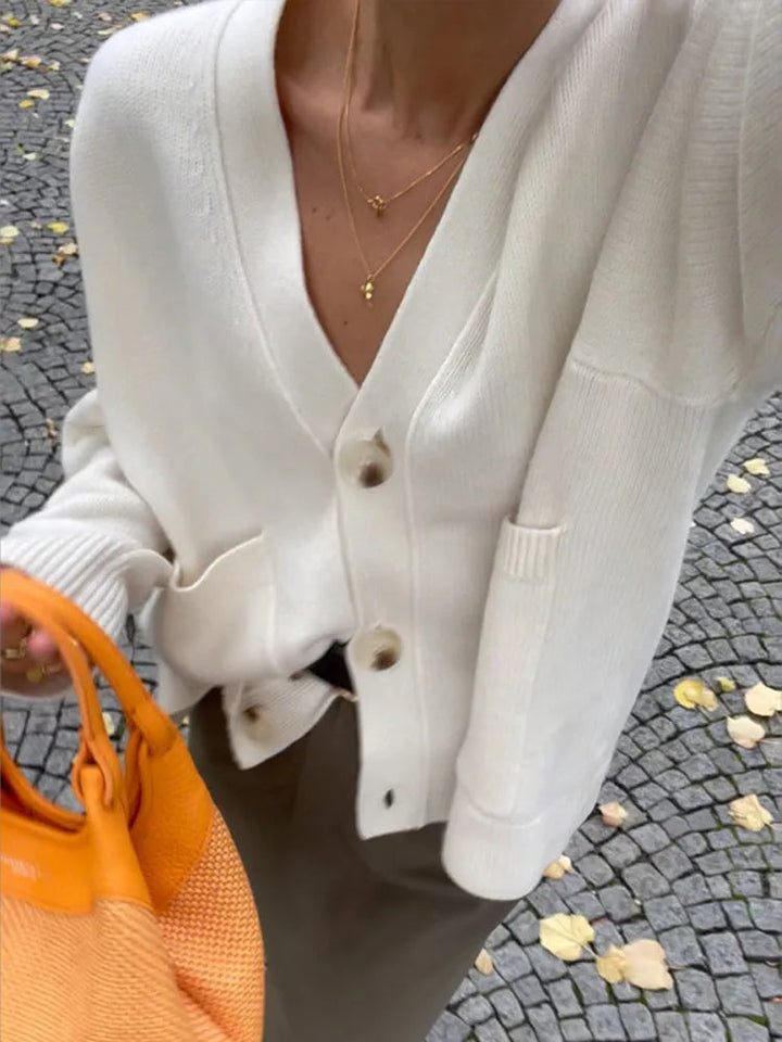 Drune | Eleganter V-Ausschnitt Cardigan