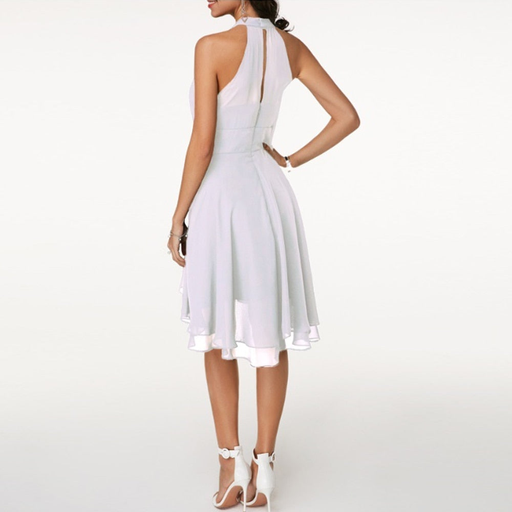 Drune | Stilvolle Halter A-Linien Kleid