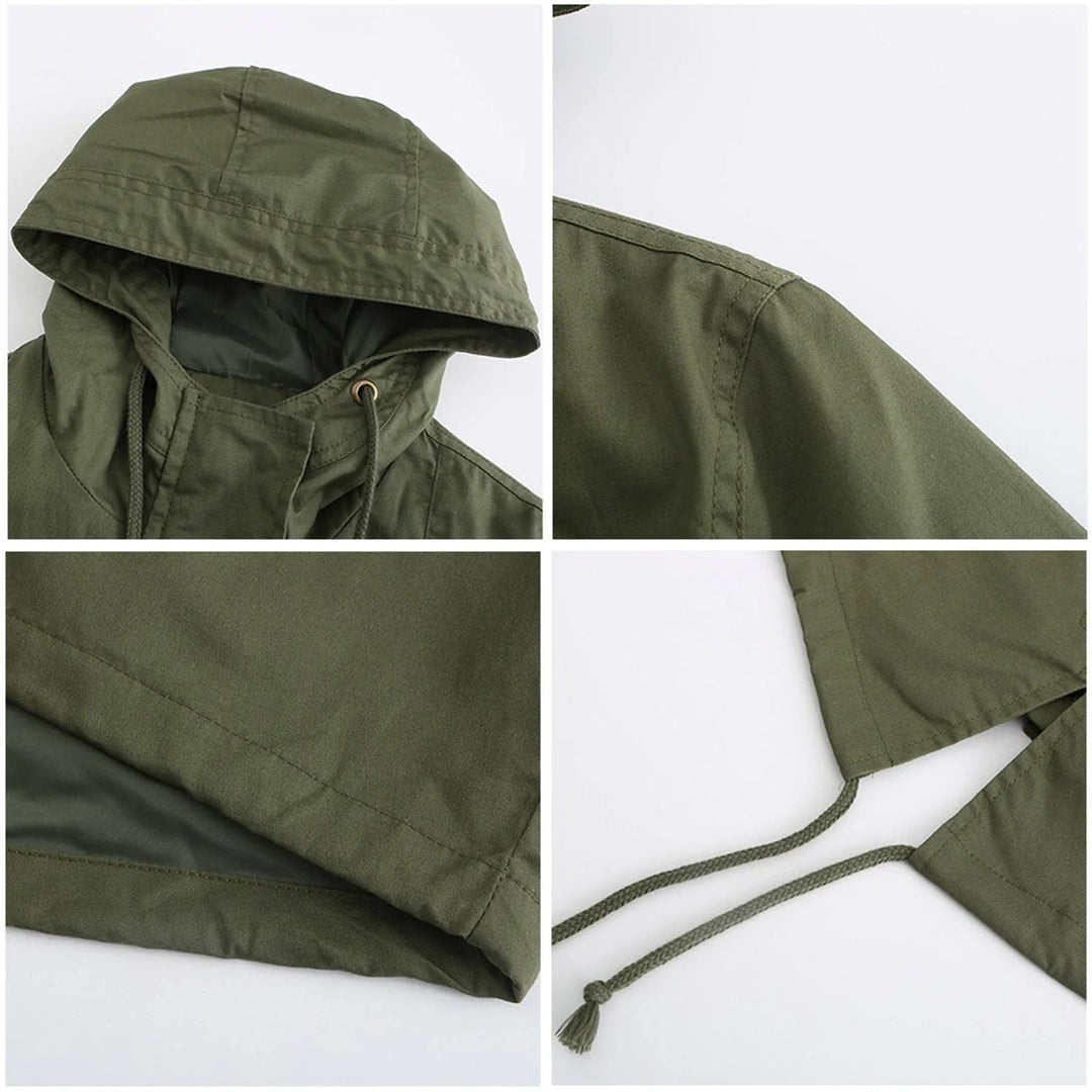 Drune | Damen Elegante Wasserdichte Regenjacke Für Outdoor Aktivitäten