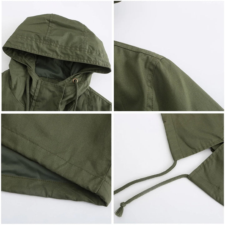Drune | Damen Elegante Wasserdichte Regenjacke Für Outdoor Aktivitäten