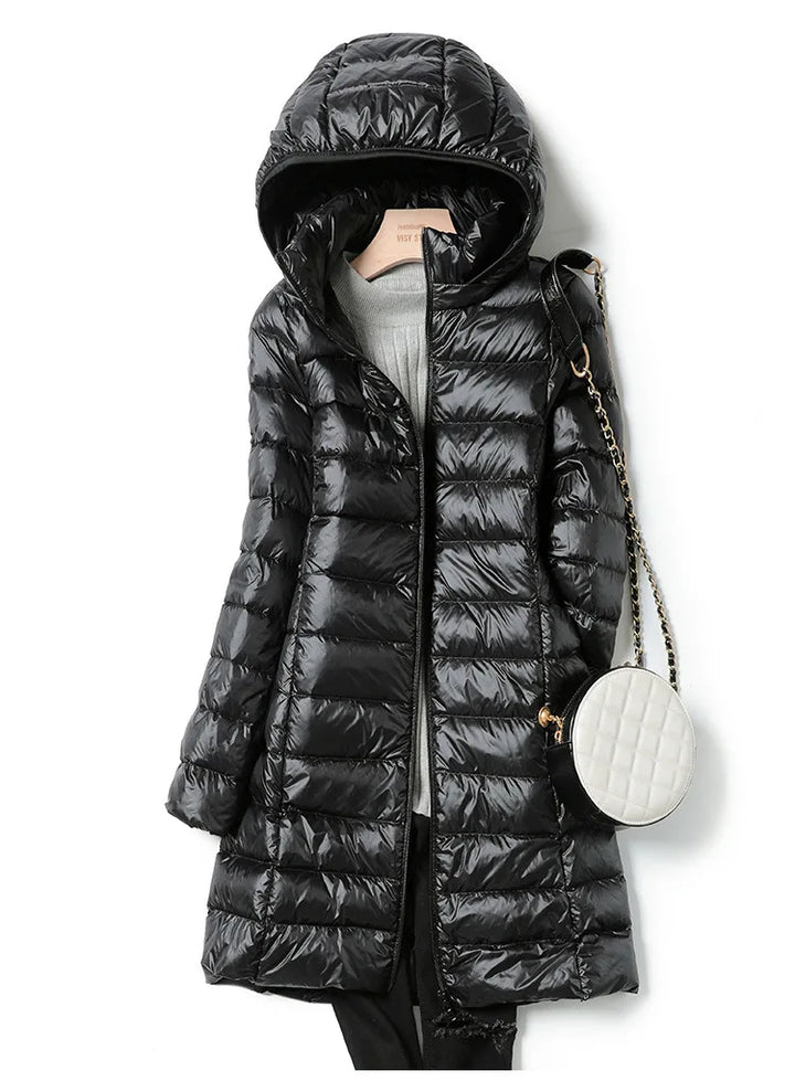 Drune | Leichte Damen-Daunenjacke mit Abnehmbarer Kapuze