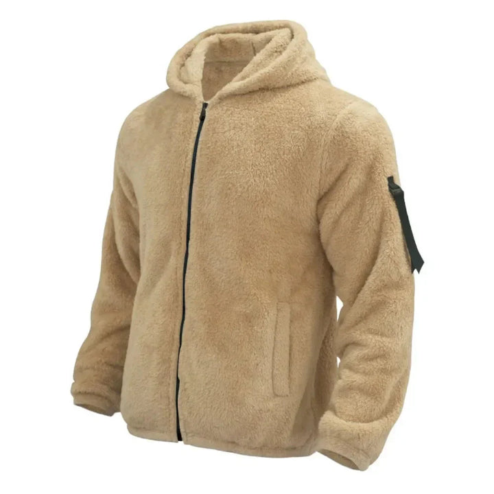 Drune | Kuschelige Fleecejacke mit Reißverschluss und Kapuze für Herren