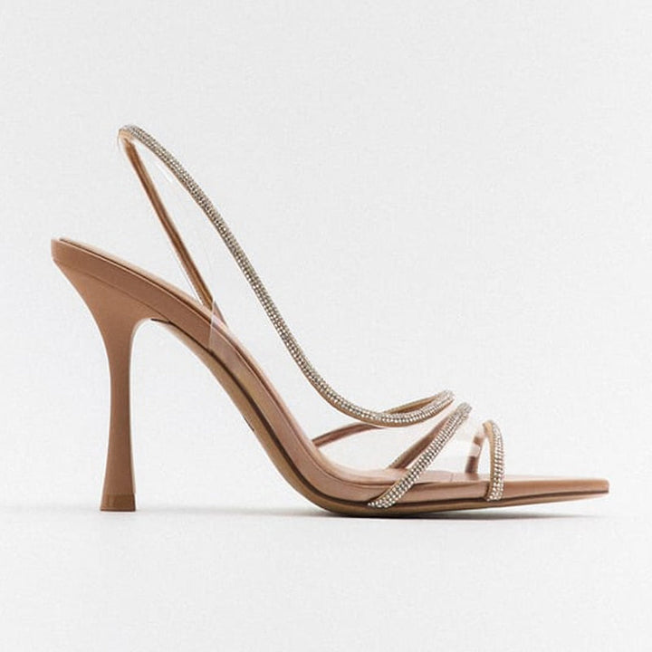 Drune Elegante High-Heeled Sandalen | Stiletto Slingback Peep Toe Schuhe