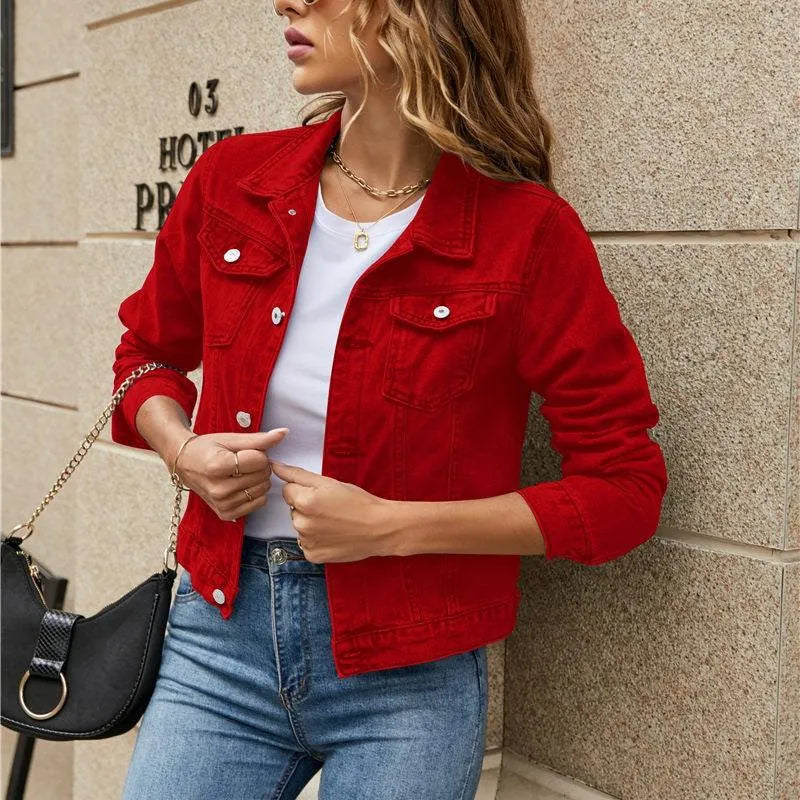 Drune | Jeansjacke für Damen - Modern - Robustes Denim mit Knopfverschluss und Brusttaschen - Perfekt für lässige Outfits