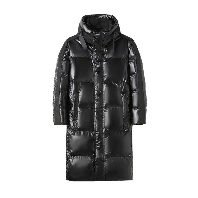 Drune | Schwarze Winterdoudoune Mit Kapuze Für Männer