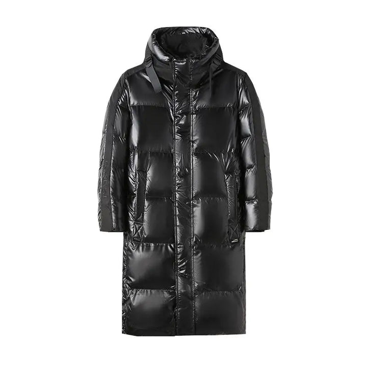 Drune | Schwarze Winterdoudoune Mit Kapuze Für Männer