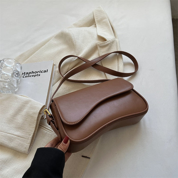 Drune Vintage Leder Crossbody-Taschen | Kleine Umhängetasche | Stilvolle Armpit Handtaschen und Geldbörsen