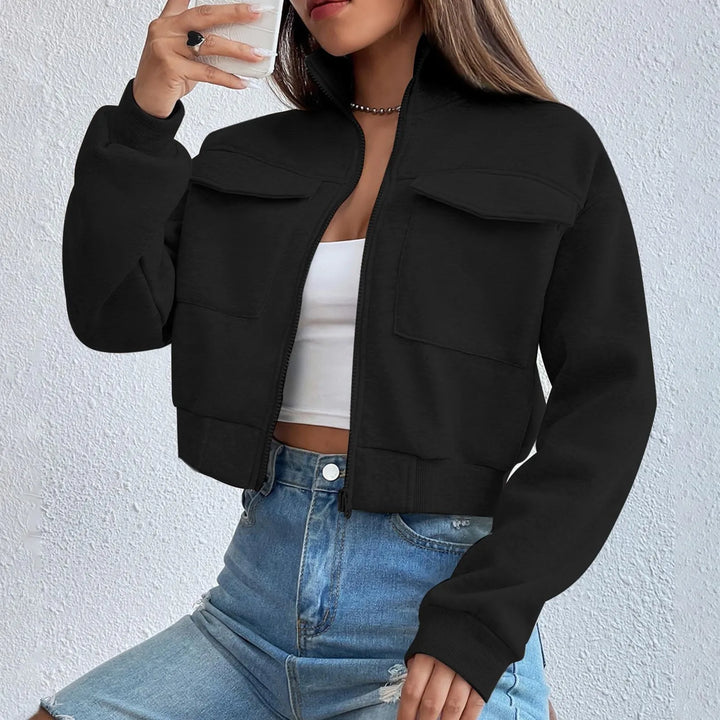 Drune | Stilvolles Zip up Crop Top