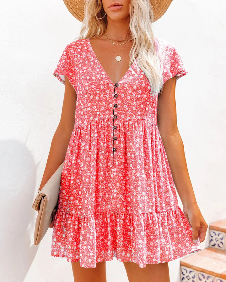 Damen Kurzes Sommerkleid
