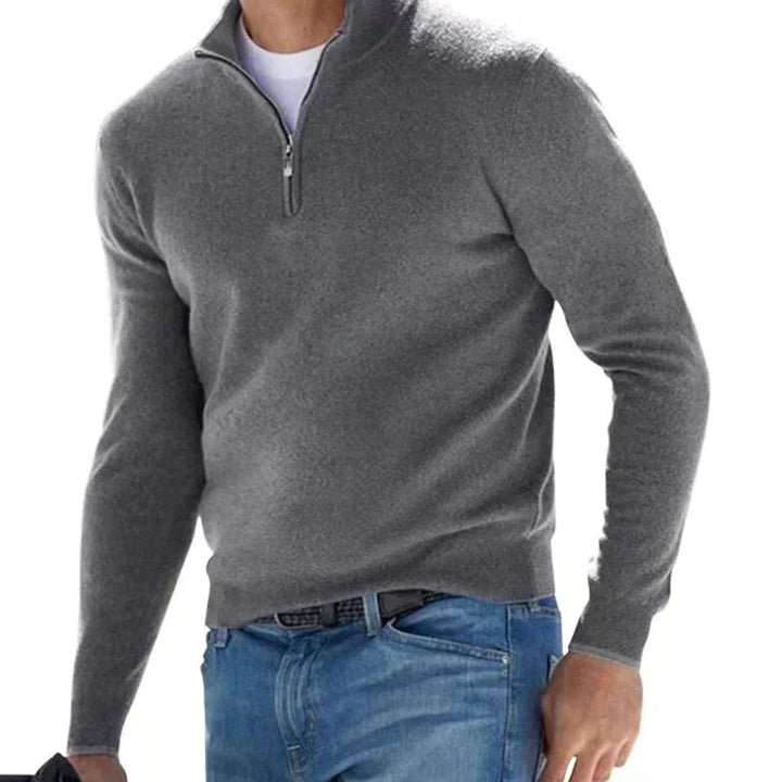 Drune | Polo - Modischer Reißverschluss-Pullover für Männer