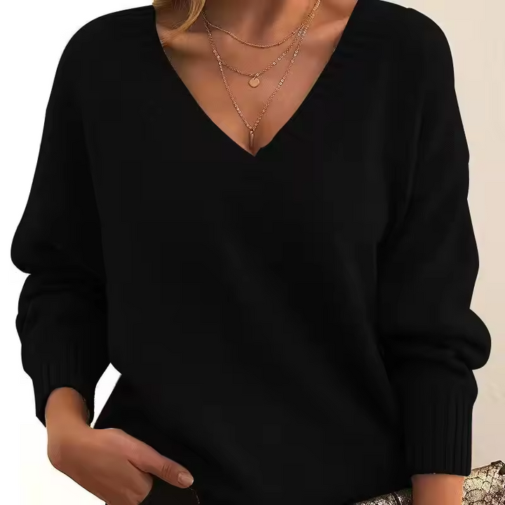 Drune | Schicker V-Ausschnitt Strickpullover