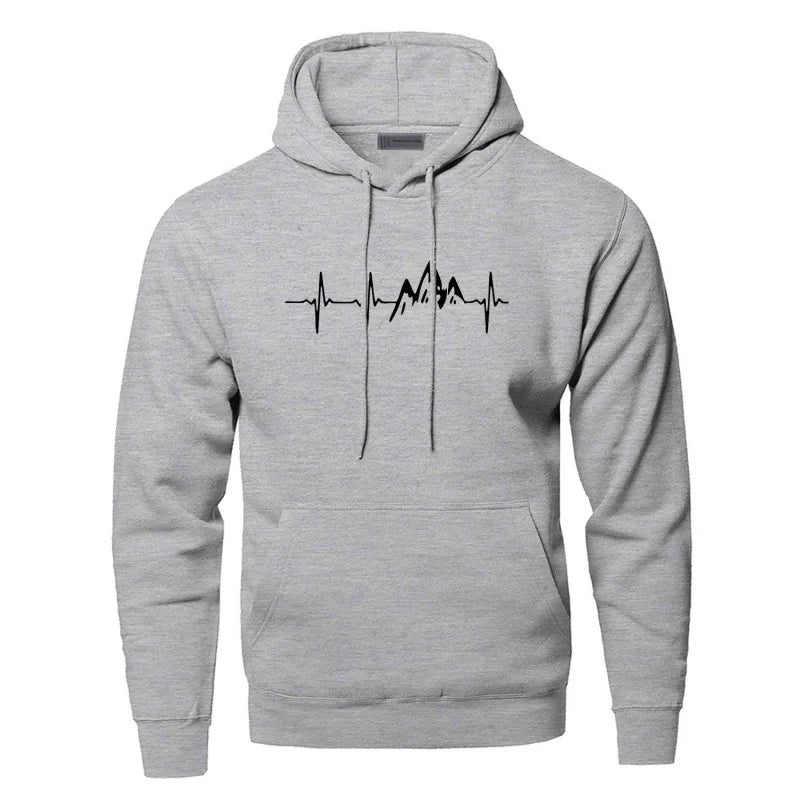 Drune | Hoodie mit Puls-motiv Baumwolle und Polyester Trendy und Komfortabel