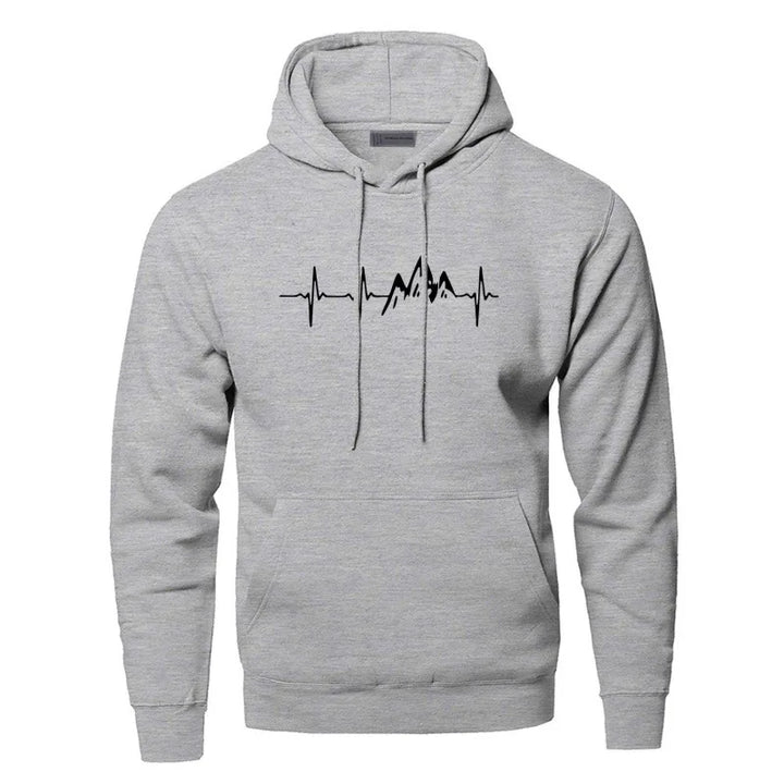 Drune | Hoodie mit Puls-motiv Baumwolle und Polyester Trendy und Komfortabel