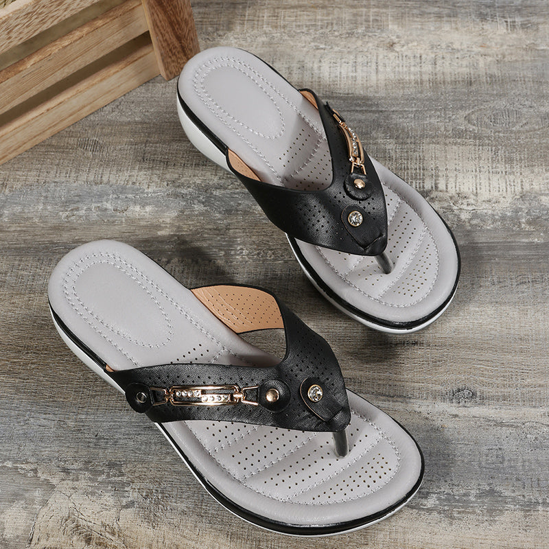 Drune | Zehentrenner-Sandalen mit Niedrigem Absatz für Mehr Komfort