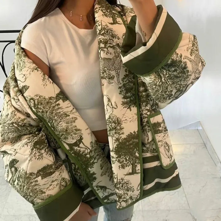 Drune | Elegante Blumengemusterte Jacke