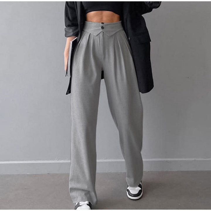 Drune | Stilvolle High-Waist-Hose mit Falten