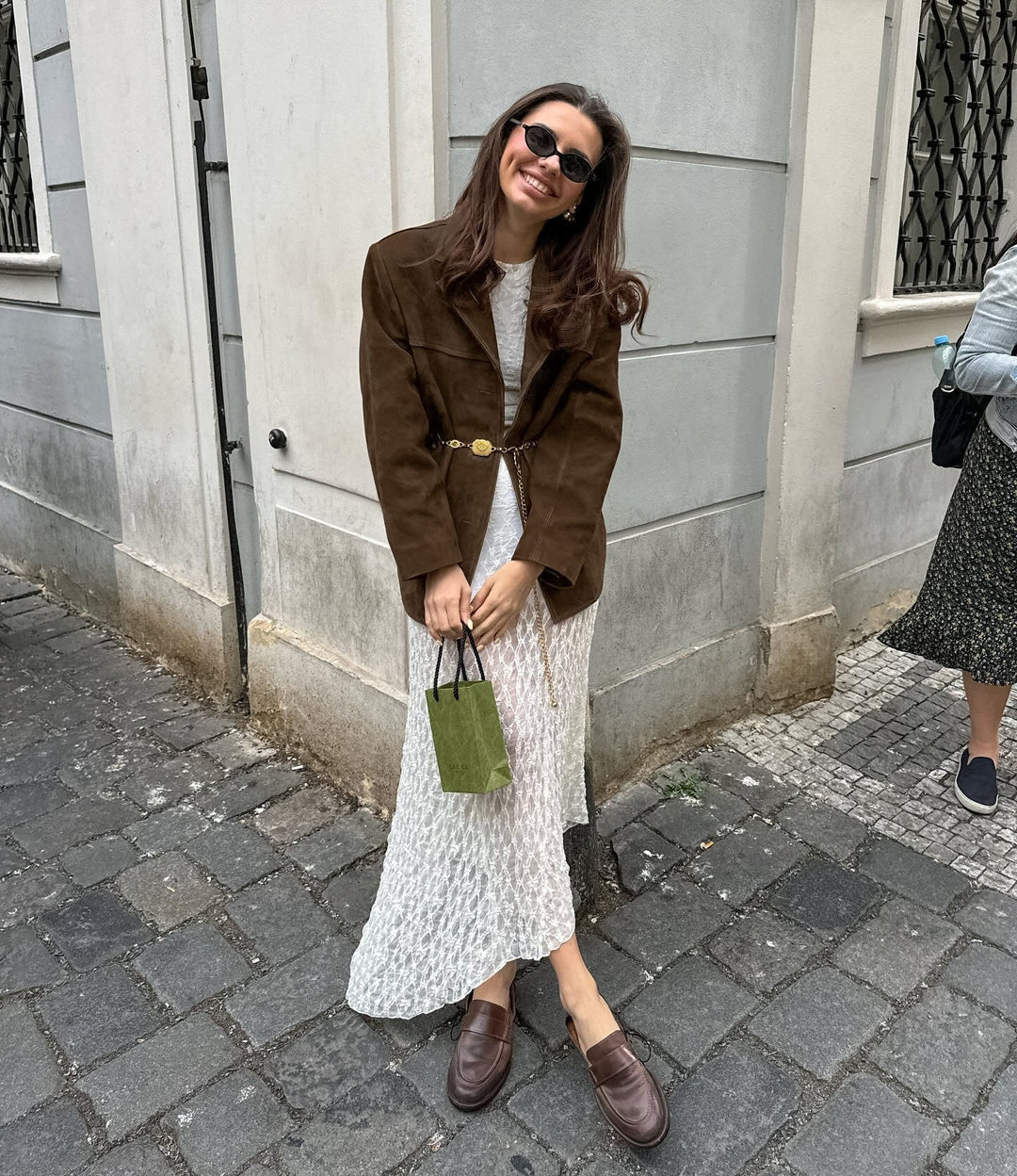 Drune | Lässige Wildlederjacke mit retro Samt-Revers