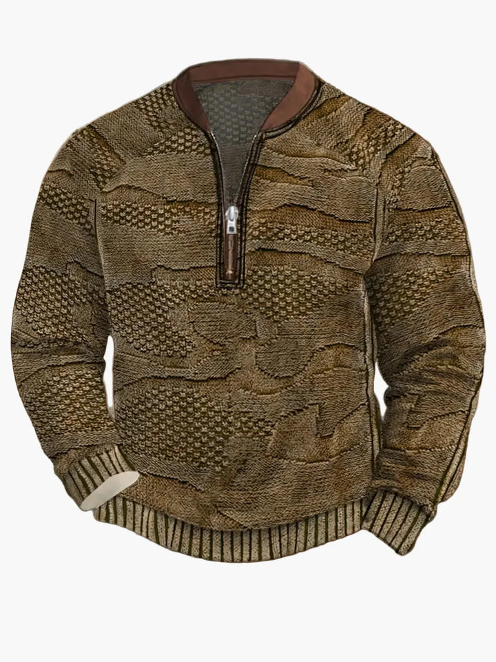 Drune | Strickpullover mit Reißverschluss - Moderner Freizeit-Look für Herbst und Frühling