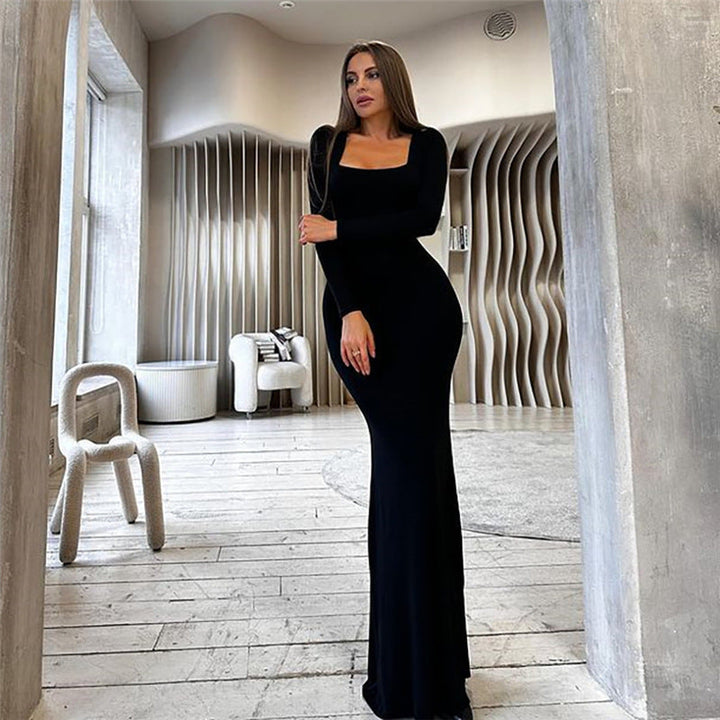 Drune | Elegantes Langarm-Bodycon-Maxikleid