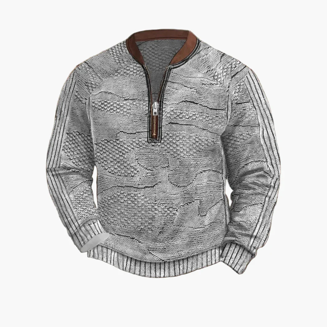 Drune | Strickpullover mit Reißverschluss - Moderner Freizeit-Look für Herbst und Frühling