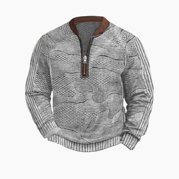 Drune | Strickpullover mit Reißverschluss - Moderner Freizeit-Look für Herbst und Frühling