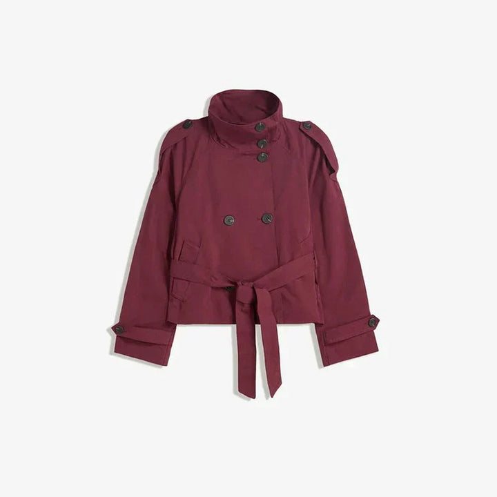 Drune | Trenchcoat Damen Trenchcoat mit Einer Reihe Von Knöpfen und Gürtel
