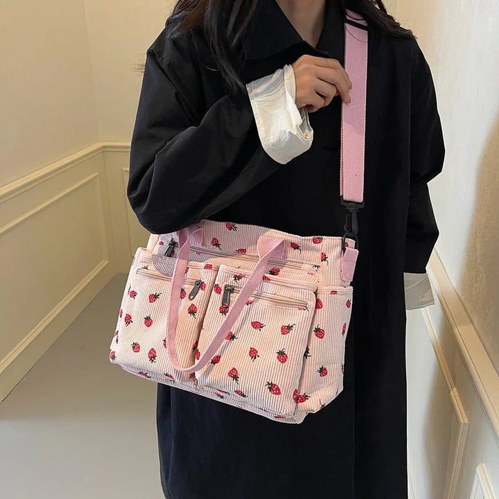 Drune | Erdbeer Cordtasche