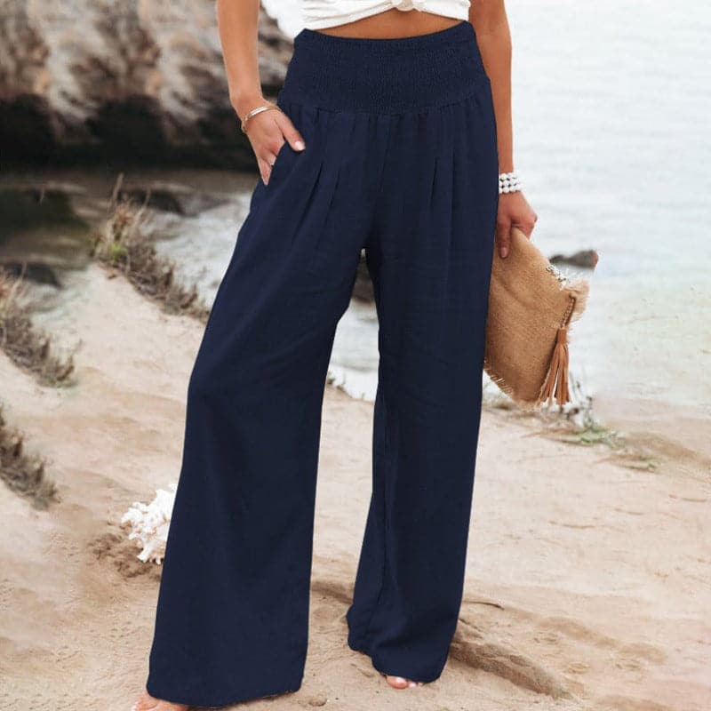 Drune | Lässige weite Leinenhose für Frauen