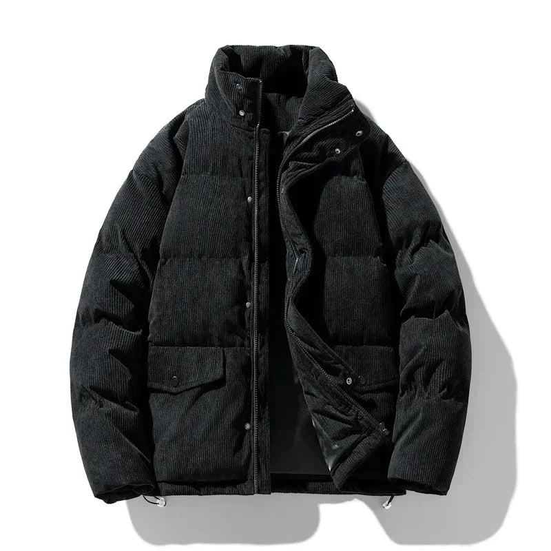 Drune | Trendige Winter-Cord-Steppjacke für Männer