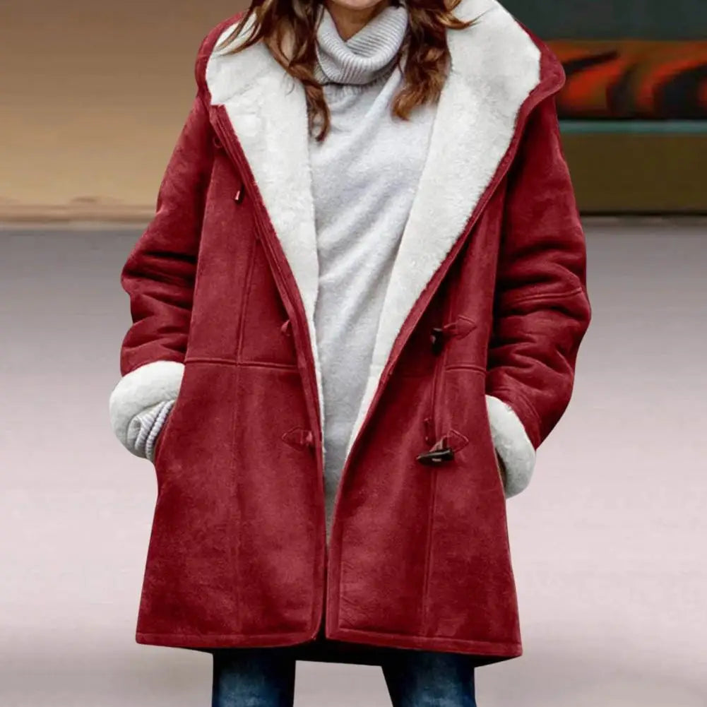 Drune | Stilvoller grauer Fleece-Hoodie-Mantel