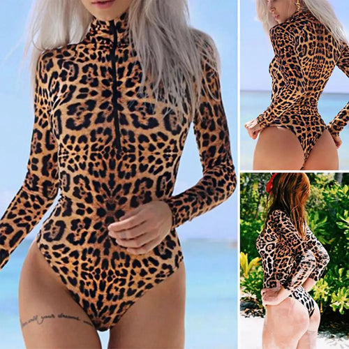 Drune Damen-Schwimm-Playsuit – stylischer Reißverschluss, schmale Passform für Sommer-Badeanzüge