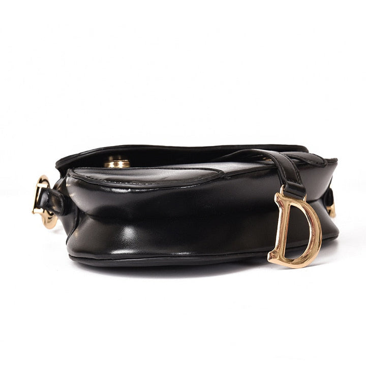 Drune | elegante Damen Umhängetasche - exklusive PU - lederne Satteltasche