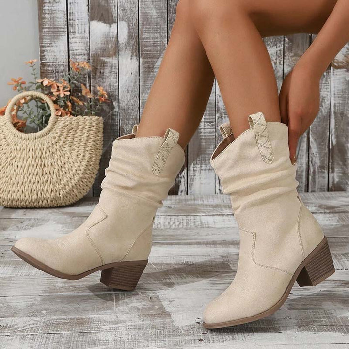Drune | Vintage-Stiefel Mit Klobigem Absatz