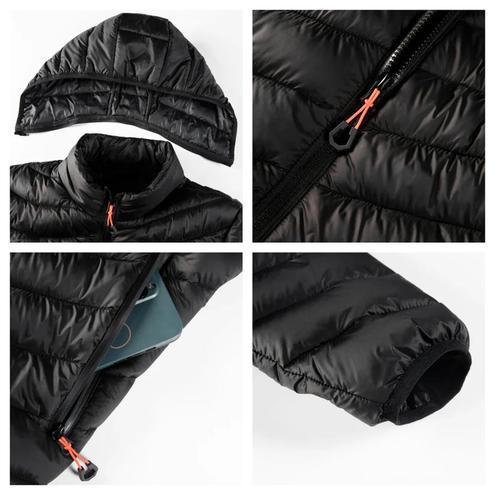 Drune | Leichtgewichtige Pufferjacke mit Kapuze Polyester Warm und Praktisch