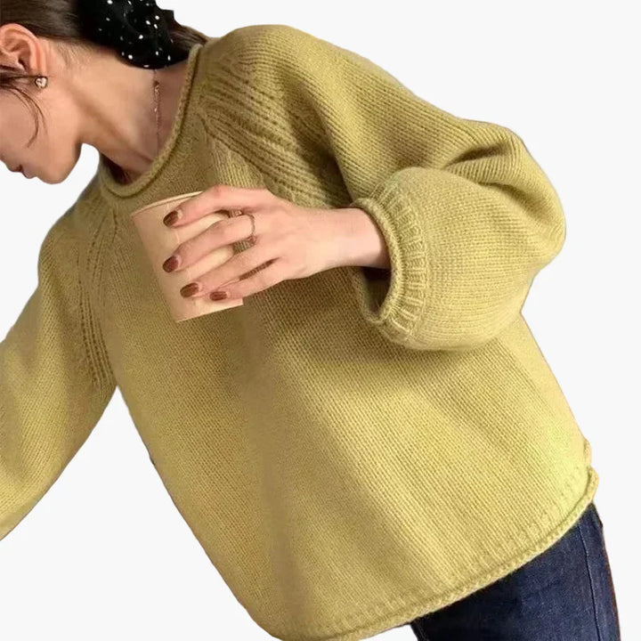 Drune | Pullover im französischen Stil - Lockerer Strickpullover für Alltag & Freizeit