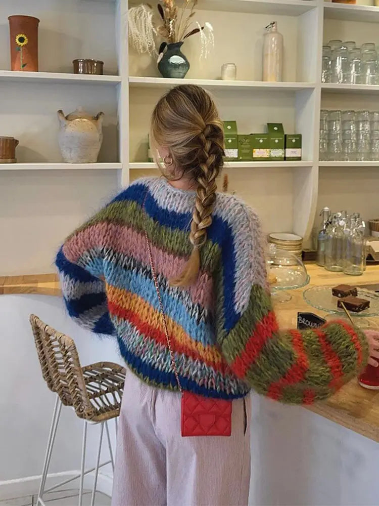 Drune | Bunter Pullover geeignet für Damen