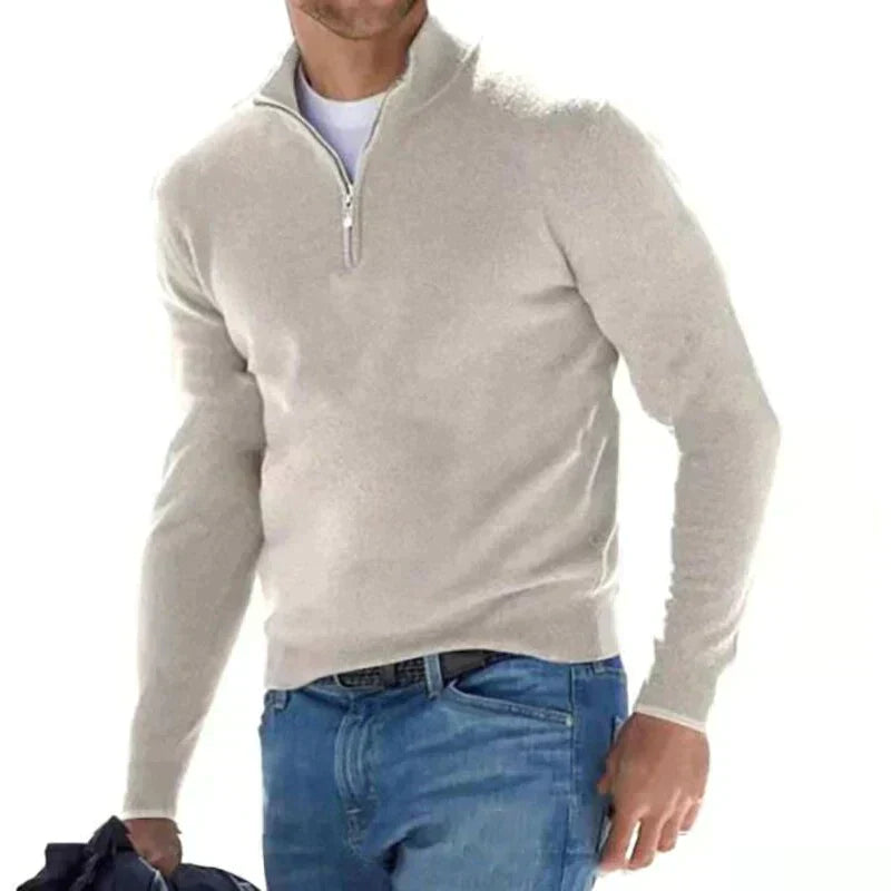 Drune | Polo - Modischer Reißverschluss-Pullover für Männer