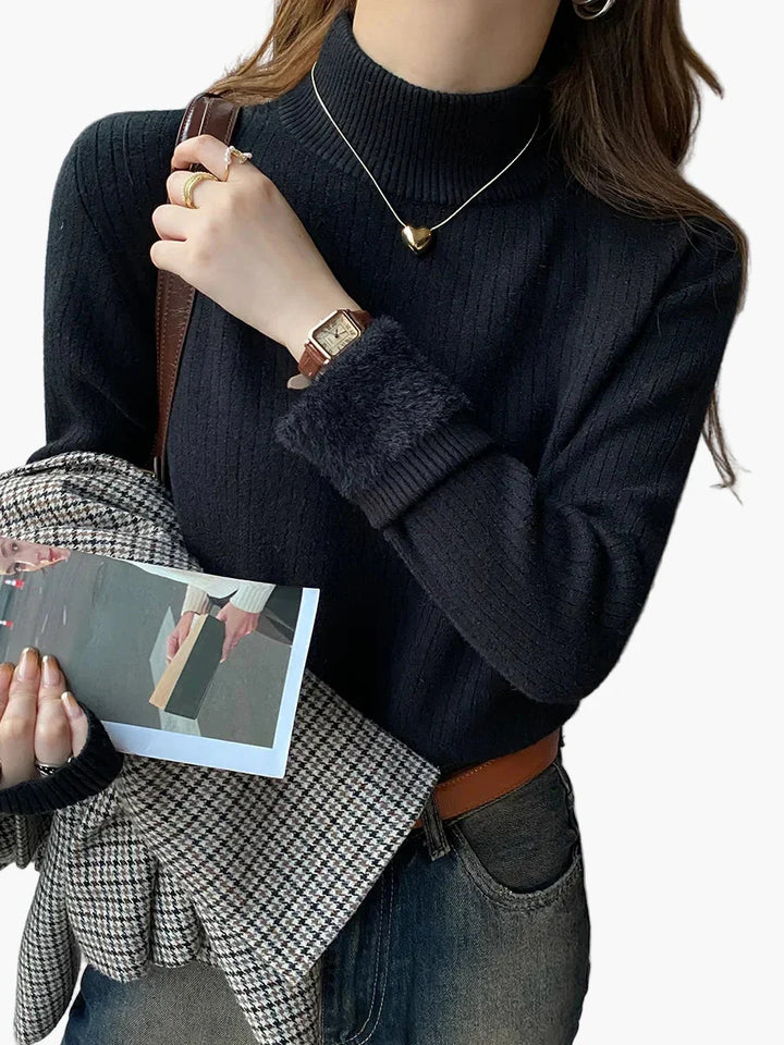 Drune | Rollkragenpullover Basic Strick Langarm für Alltag und Büro