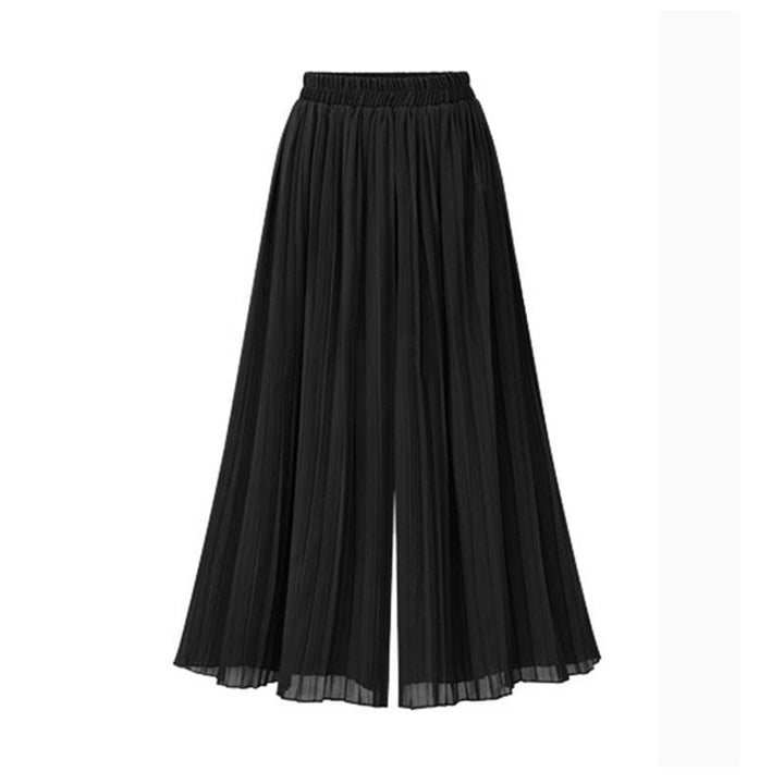 Drune | Damenhose Mit Weitem Bein Und Mesh Detail
