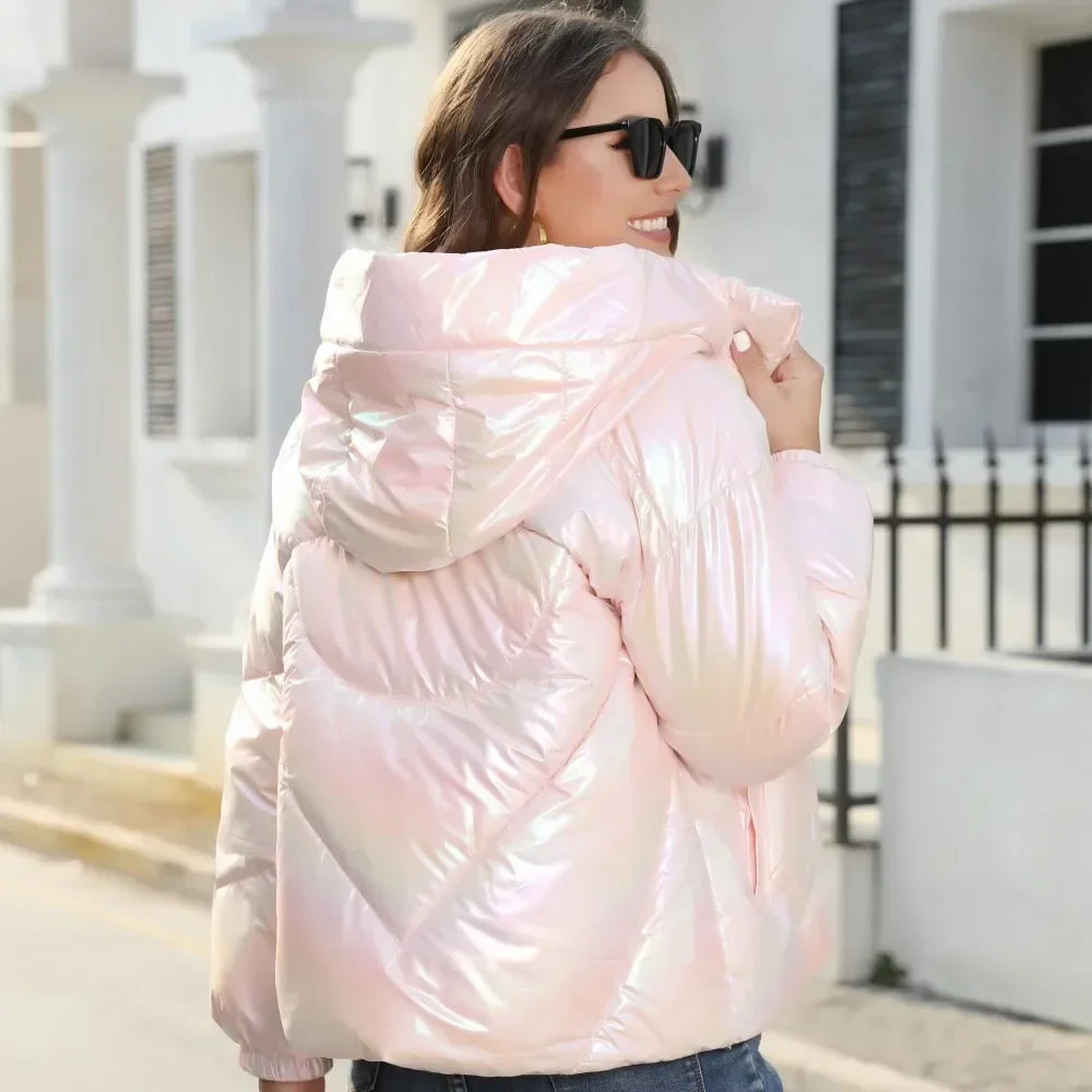 Drune metallische Damen - Pufferjacke für den Winter