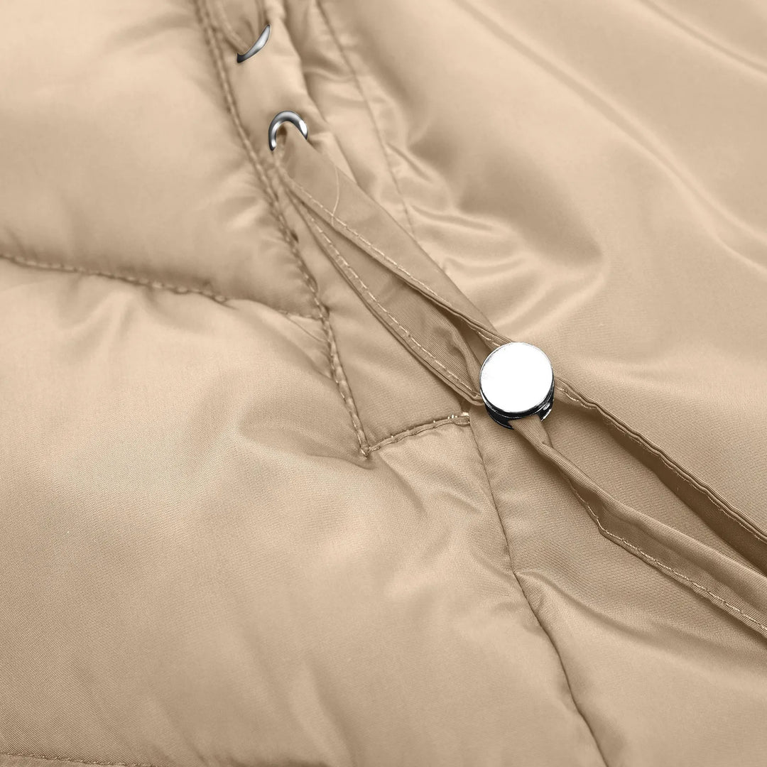 Drune | Wintermantel Lang Steppjacke mit Kapuze - Winddichter, Warmer Outdoor Parka