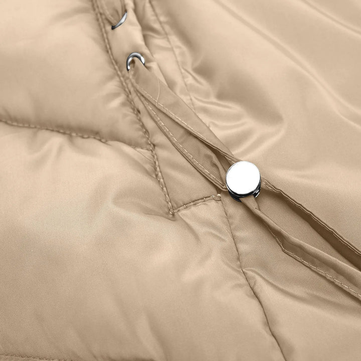 Drune | Wintermantel Lang Steppjacke mit Kapuze - Winddichter, Warmer Outdoor Parka