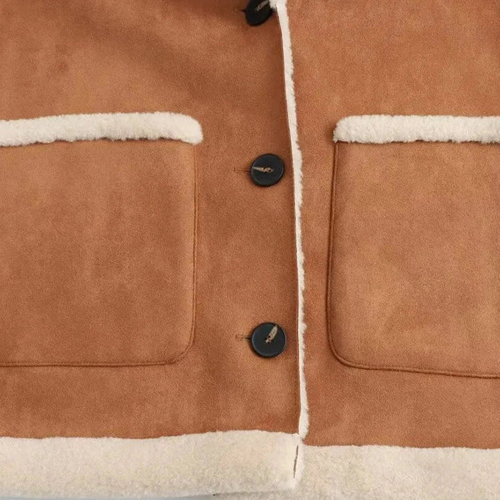 Drune | Shearling-Übermantel