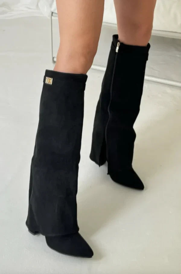 Drune | Hochwertige kniehohe Stiefel aus Wildleder